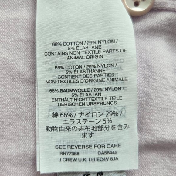J. Crew Womens Light Purple Button-Up Cardigan Sweater Size M Cotton Crew Neck - Picture 8 of 9
